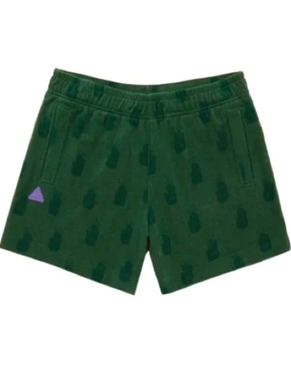 Melody Ehsani Hamsa Terry cotton green pull-on shorts M EUC